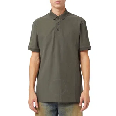Emporio Armani Embossed Logo Tape Jersey Polo Shirt In Gray