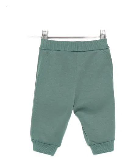 Emporio Armani Babies' Embossed-logo Track Pants In Green