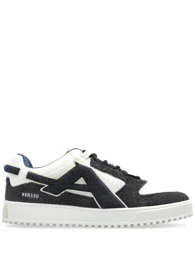 Emporio Armani Embossed Logo Trainers In White