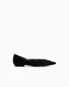 Emporio Armani Geometric-pattern Point Toe Ballet Flats In Multi