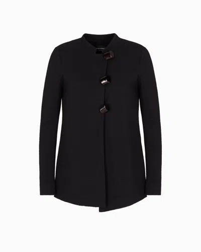 Emporio Armani Embossed, Textured Jersey Jacket