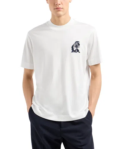 EMPORIO ARMANI EMBROIDERED BULLDOG TEE