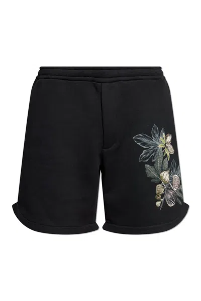 EMPORIO ARMANI EMBROIDERED COTTON SHORTS
