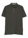 Emporio Armani Logo Cotton Polo Shirt In Green