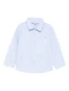 Emporio Armani Embroidered-detail Shirt In Blue
