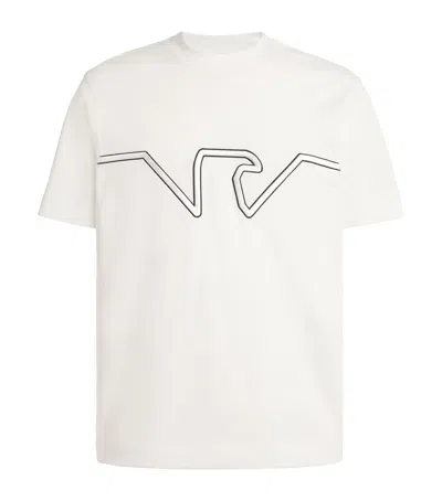 Emporio Armani Embroidered Eagle T-shirt In White