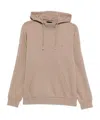 Emporio Armani Cotton Blend Loungewear Hoodie In Neutral