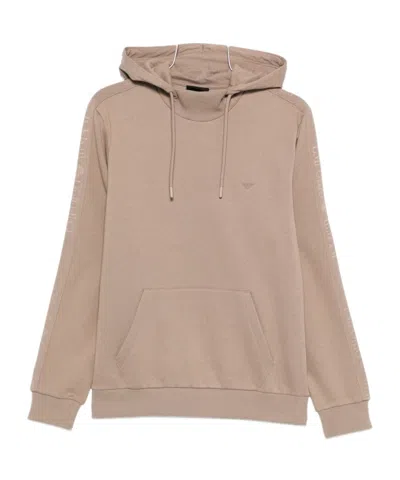 EMPORIO ARMANI EMBROIDERED-LOGO HOODIE