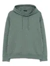Emporio Armani Embroidered-logo Hoodie In Green