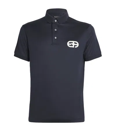 EMPORIO ARMANI EMBROIDERED LOGO POLO SHIRT