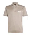 Emporio Armani Embroidered-logo Polo Shirt In Gold