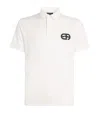 Emporio Armani Embroidered Logo Polo Shirt In White