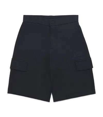 Emporio Armani Kids' Embroidered Logo Shorts In Blue
