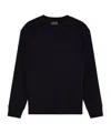 Emporio Armani Classic Crew Neck Sweatshirt With Logo Embroidery In Black