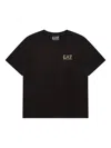 Emporio Armani Embroidered-logo T-shirt In Black