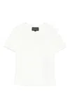 Emporio Armani Embroidered-logo T-shirt In White