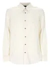Emporio Armani Embroidered Long-sleeve Shirt In White