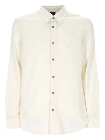 EMPORIO ARMANI EMBROIDERED LONG-SLEEVE SHIRT