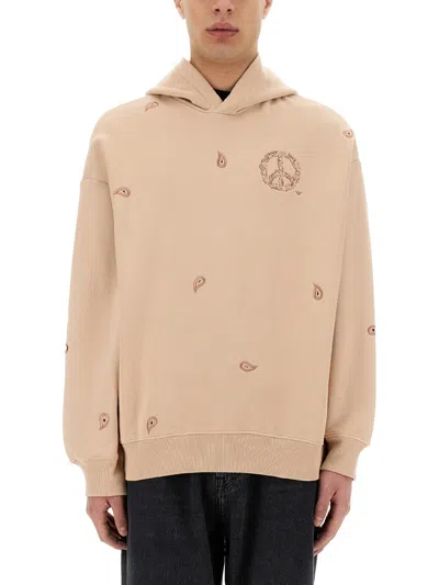 Emporio Armani Embroidered Sweatshirt In Pink
