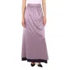 Emporio Armani Empire Waist Lavender Silk Maxi Skirt In Purple