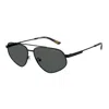 Emporio Armani Nero Opaco Metal Sunglasses In Black