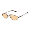 Emporio Armani Matte Bronze Orange Metal Sunglasses