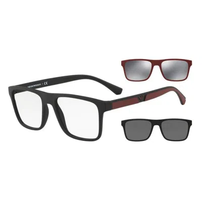 Emporio Armani Ea4115 Glasses In Nero Astine Bordeaux