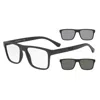 Emporio Armani Clip-on-lenses Square-frame Glasses