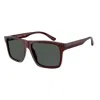 Emporio Armani Full Frame Sunglasses In Red