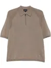 Emporio Armani Half-zip Jersey-knit Polo Shirt