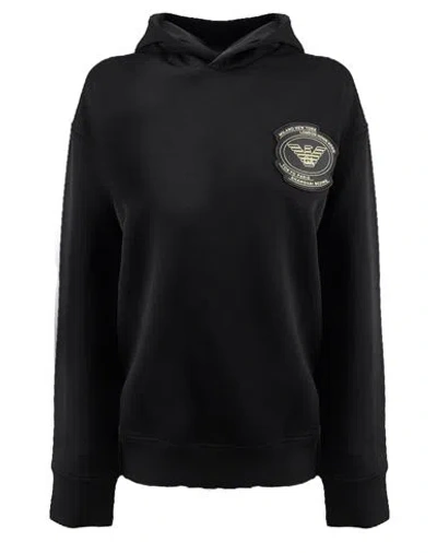 Emporio Armani Hoodie Sweatshirt Man Sweatshirt Black Size S Cotton