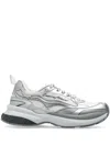 Emporio Armani Mesh Sneakers With Laminated Details And Signature Logo