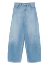 Emporio Armani Logo-patch Jeans In Blue