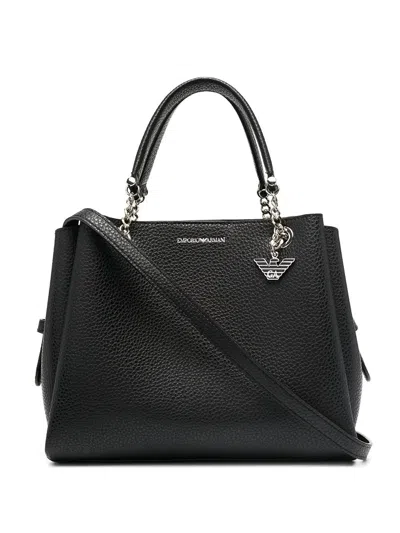 Emporio Armani Pebbled Effect Chain Strap Tote Bag