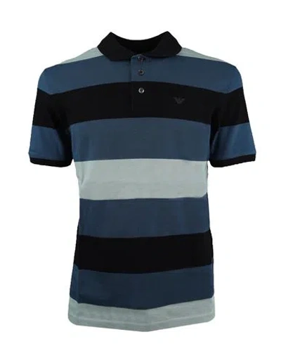 Emporio Armani Polo Man Polo Shirt Blue Size S Cotton
