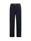 Emporio Armani Straight Jeans In Dark Denim In Black