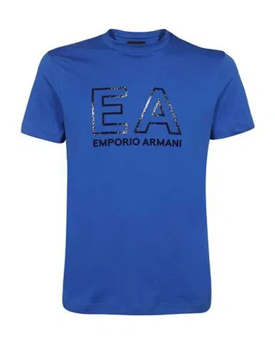 Emporio Armani T-shirt Man T-shirt Blue Size Xxl Cotton