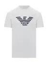 Emporio Armani White Crewneck T-shirt With Logo Embroidery On The Front In White