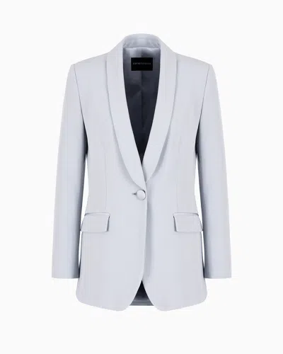 EMPORIO ARMANI ENVERS-SATIN, SHAWL-COLLAR JACKET