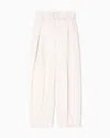 Emporio Armani Envers Satin Trousers With Pleats And Belt In Pink