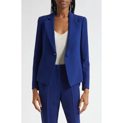 Emporio Armani Essential One-button Blazer In Blue