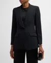Emporio Armani Essentials One-button Blazer Jacket In Black
