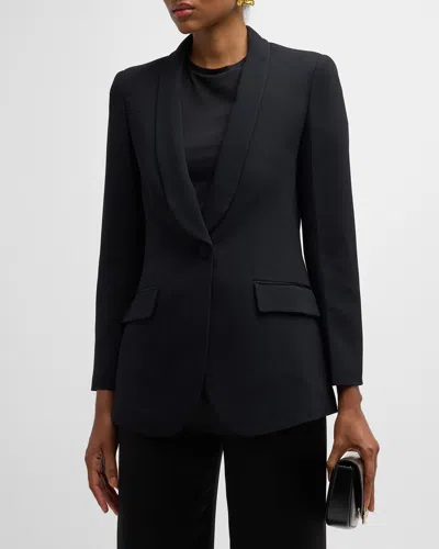 Emporio Armani Essentials One-button Blazer Jacket In Black