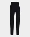 Emporio Armani Essentials Pleated Tapered Trousers In Black