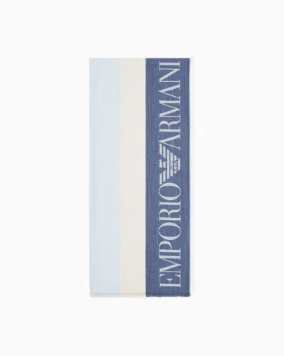 EMPORIO ARMANI STOLE WITH MULTICOLOURED VERTICAL BANDS