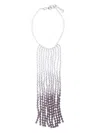 Emporio Armani Girocollo Boules Con Frange Sfumate Necklace In Beige