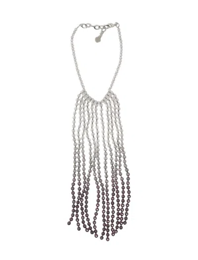 Emporio Armani Exclusive Blurred Effect Necklace In Metallic