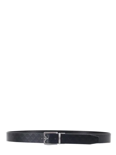 Emporio Armani Exclusive Leather Belt In Blue