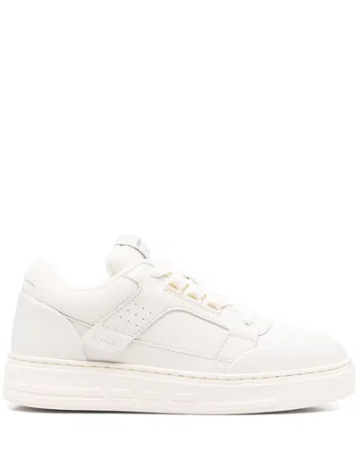 Emporio Armani Exclusive Leather Sneakers In Black