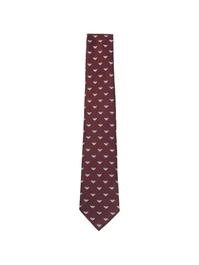Emporio Armani Exclusive Ties Bordeaux In Red